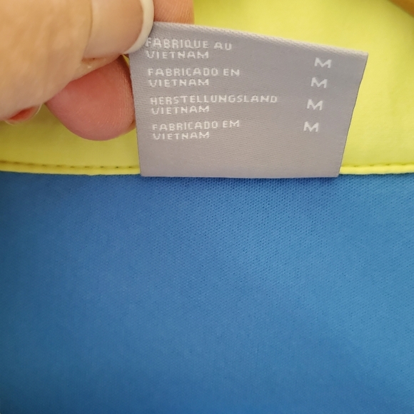 Columbia PFG Blue and Green Fleece Vest Size Med - Picture 6 of 7